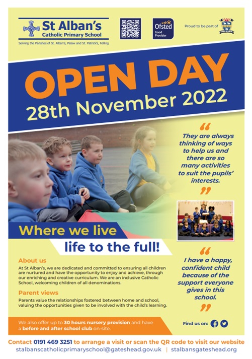 St Albans school open day poster