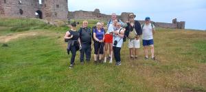 Walkers enjoying the ruins