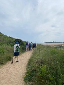 Walkers on path
