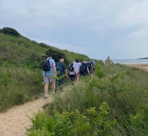 Group on coastal path